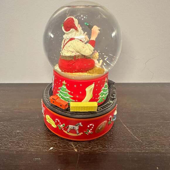 Hallmark Coca-Cola Santa Musical Snow Globe with Moving Train - Picture 5 of 8